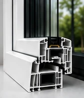 Doorsnede van het VEKA Softline 82-profiel